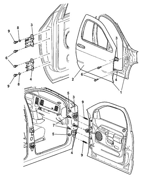 dodge truck door parts